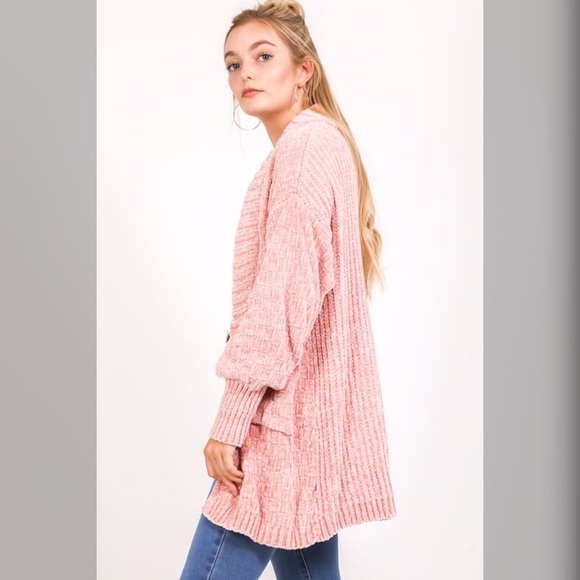 ❤️LAST 1! Blush Chenille Pocket Cardigan! - Picture 4 of 4